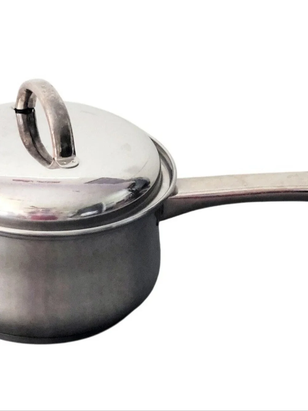 2 Quart Chef's Mark Cookware Stainless Steel Saucepan Bell-Shaped Body With Lid.
